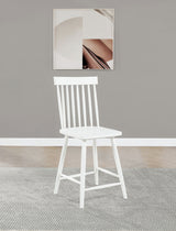 Andrews White Windsor Counter Height Dining Side Chair (Set of 2) - Ornate Home