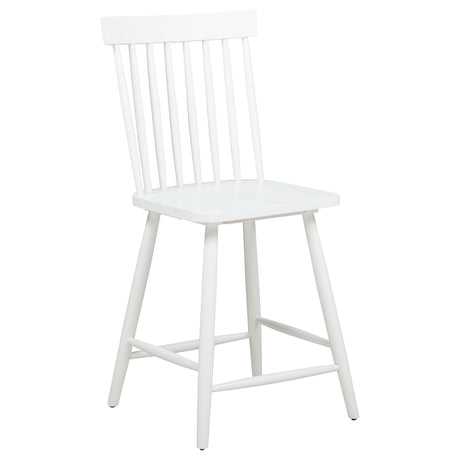 Andrews White Windsor Counter Height Dining Side Chair (Set of 2) - Ornate Home