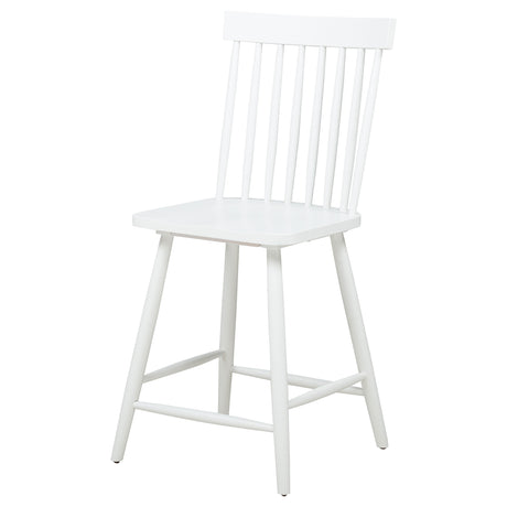 Andrews White Windsor Counter Height Dining Side Chair (Set of 2) - Ornate Home