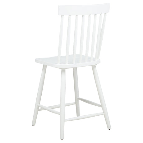Andrews White Windsor Counter Height Dining Side Chair (Set of 2) - Ornate Home