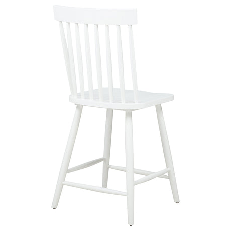 Andrews White Windsor Counter Height Dining Side Chair (Set of 2) - Ornate Home