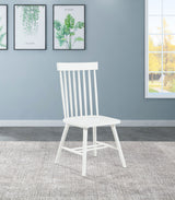 Andrews White Windsor Spindle Back Dining Side Chair (Set of 2) - Ornate Home