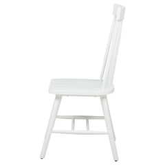 Andrews White Windsor Spindle Back Dining Side Chair (Set of 2) - Ornate Home