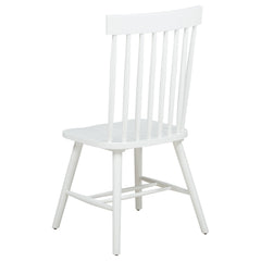 Andrews White Windsor Spindle Back Dining Side Chair (Set of 2) - Ornate Home
