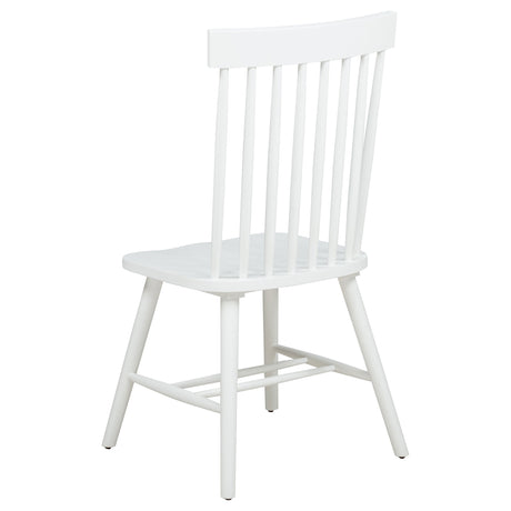 Andrews White Windsor Spindle Back Dining Side Chair (Set of 2) - Ornate Home