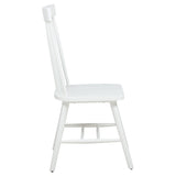 Andrews White Windsor Spindle Back Dining Side Chair (Set of 2) - Ornate Home