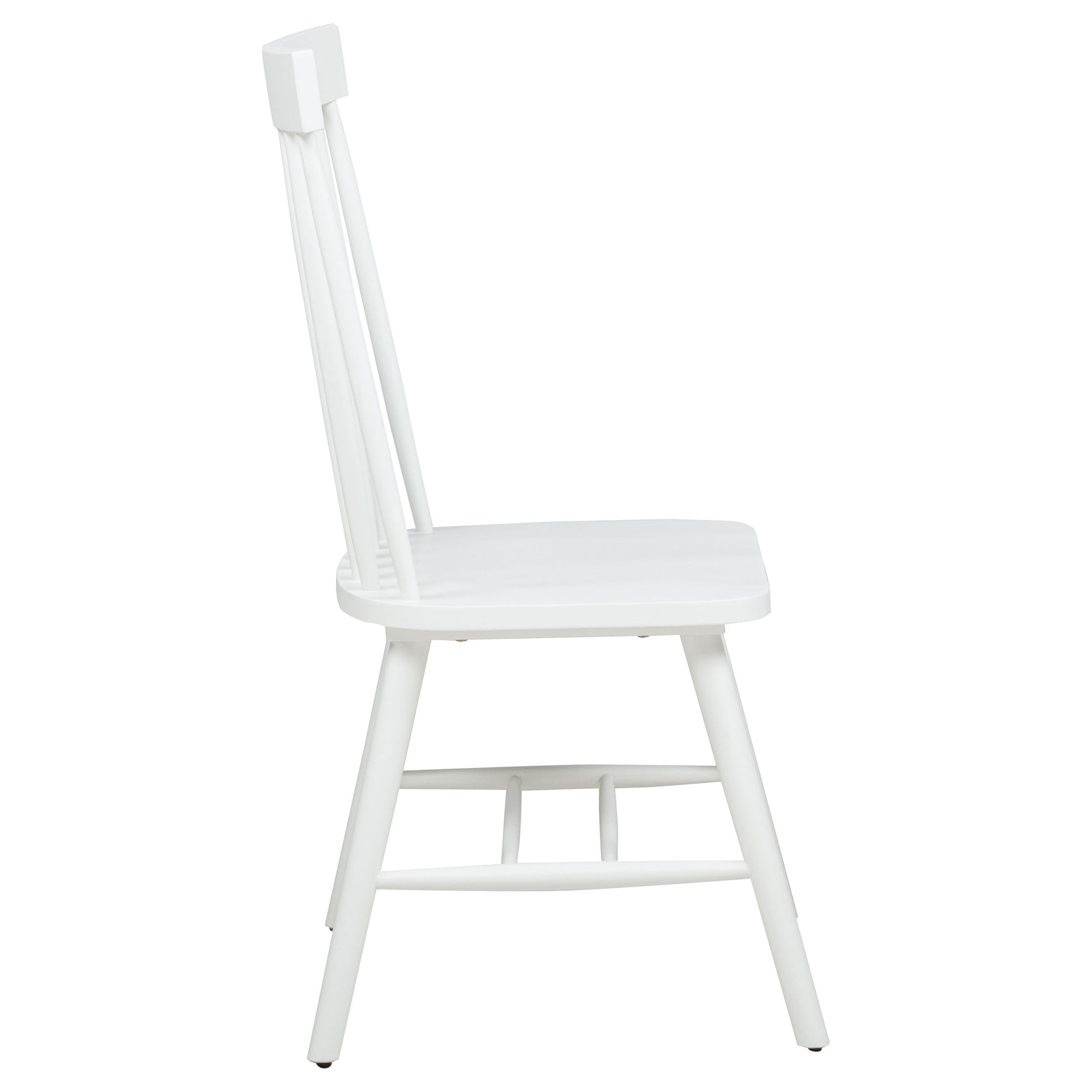 Andrews White Windsor Spindle Back Dining Side Chair (Set of 2) - Ornate Home
