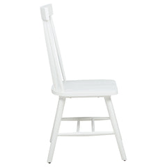 Andrews White Windsor Spindle Back Dining Side Chair (Set of 2) - Ornate Home