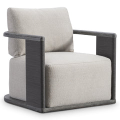 Andros Smoked Truffle Outdoor Outdoor Swivel Chair - Ornate Home