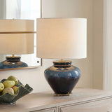 Andrus Blue Glaze Table Lamp - Ornate Home