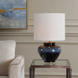 Andrus Blue Glaze Table Lamp - Ornate Home