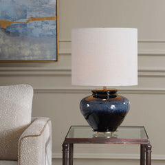 Andrus Blue Glaze Table Lamp - Ornate Home