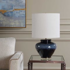 Andrus Blue Glaze Table Lamp - Ornate Home