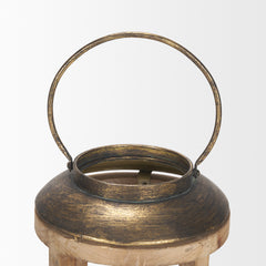 Andy Natural Large Wood Cylindrical Lantern - Ornate Home
