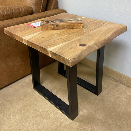 Andy Natural Live Edge Acacia End Table - Ornate Home