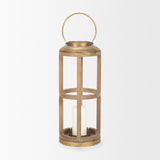 Andy Natural Small Wood Cylindrical Lantern - Ornate Home