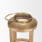 Andy Natural Small Wood Cylindrical Lantern - Ornate Home