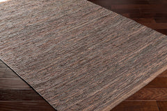 Aneko Khaki Handwoven Leather Rag Carpet - Clearance - Ornate Home