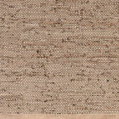Aneko Khaki Handwoven Leather Rag Carpet - Clearance - Ornate Home