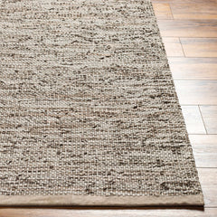 Aneko Khaki Handwoven Leather Rag Carpet - Clearance - Ornate Home