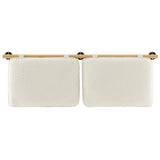 Anela Cream/Natural Wall-Mounted Chenille Upholstered Full Headboard - Ornate Home