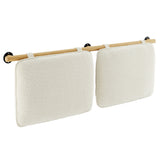 Anela Cream/Natural Wall-Mounted Chenille Upholstered Queen Headboard - Ornate Home