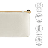 Anela Cream/Natural Wall-Mounted Chenille Upholstered Queen Headboard - Ornate Home