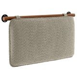 Anela Oat/Walnut Wall-Mounted Chenille Upholstered Twin Headboard - Ornate Home