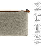 Anela Oat/Walnut Wall-Mounted Chenille Upholstered Twin Headboard - Ornate Home