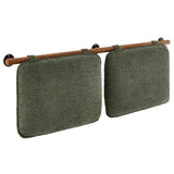 Anela Sage/Walnut Wall-Mounted Chenille Upholstered Full Headboard - Ornate Home