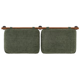 Anela Sage/Walnut Wall-Mounted Chenille Upholstered King Size Headboard - Ornate Home