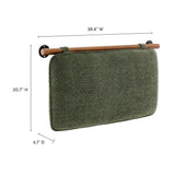 Anela Sage/Walnut Wall-Mounted Chenille Upholstered Twin Headboard - Ornate Home