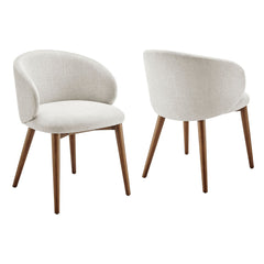 Anelle Linen Upholstered Fabric Dining Chairs (Set of 2) - Ornate Home