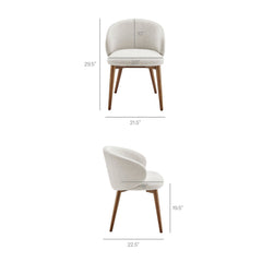 Anelle Linen Upholstered Fabric Dining Chairs (Set of 2) - Ornate Home