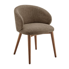 Anelle Mocha Upholstered Fabric Dining Chairs (Set of 2) - Ornate Home