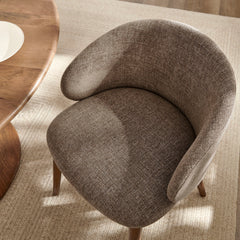 Anelle Mocha Upholstered Fabric Dining Chairs (Set of 2) - Ornate Home