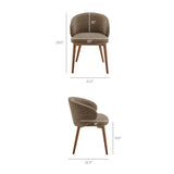 Anelle Mocha Upholstered Fabric Dining Chairs (Set of 2) - Ornate Home