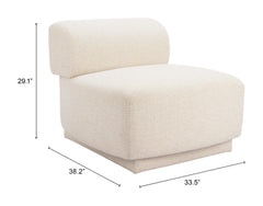 Anese Multigrain Beige Accent Chair - Ornate Home