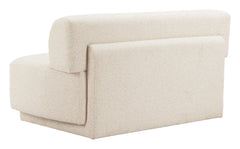Anese Multigrain Beige Loveseat - Ornate Home