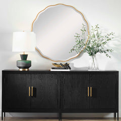 Aneta Gold Round Mirror - Ornate Home