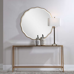 Aneta Gold Round Mirror - Ornate Home