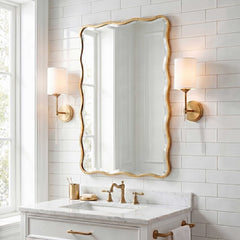 Aneta Gold Scalloped Mirror - Ornate Home