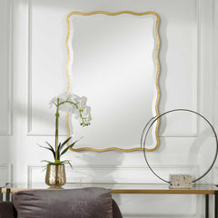 Aneta Gold Scalloped Mirror - Ornate Home