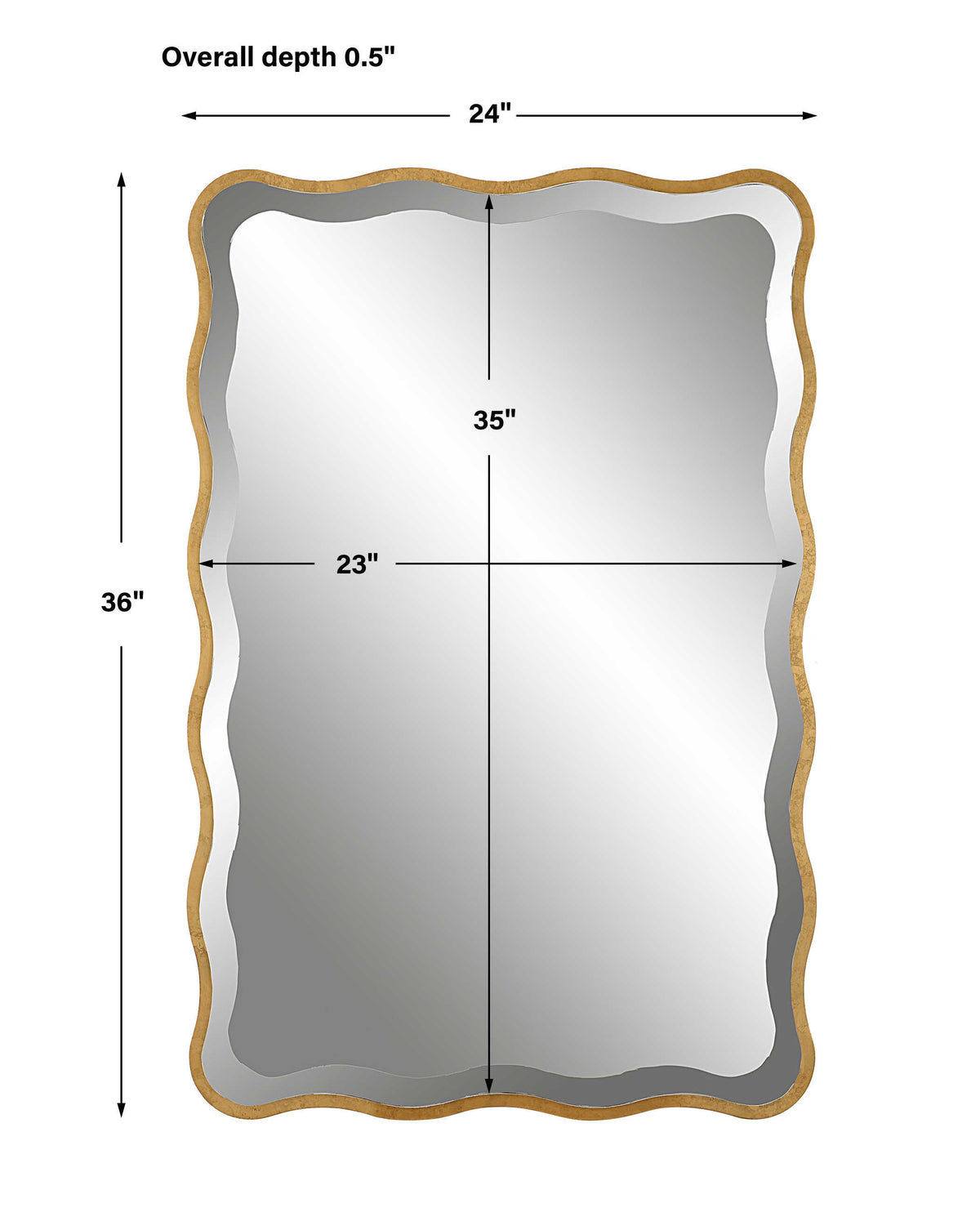 Aneta Gold Scalloped Mirror - Ornate Home