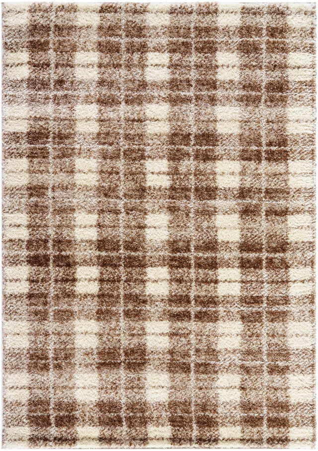 Anfisa Beige Luxe Shag Area Rug - Ornate Home
