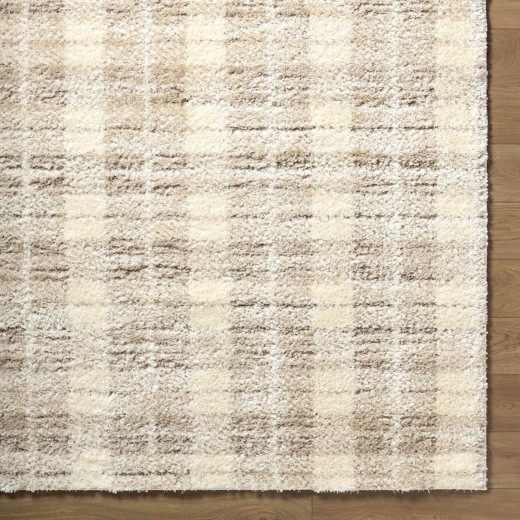 Anfisa Cream Luxe Shag Area Rug - Ornate Home