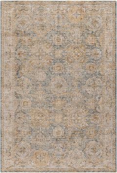 Ange Cream & Blue Rich Textured Rug - Ornate Home