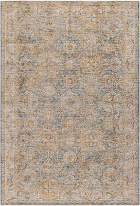 Ange Cream & Blue Rich Textured Rug - Ornate Home