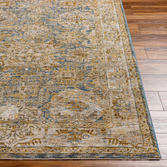 Ange Cream & Blue Rich Textured Rug - Ornate Home