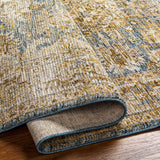 Ange Cream & Blue Rich Textured Rug - Ornate Home